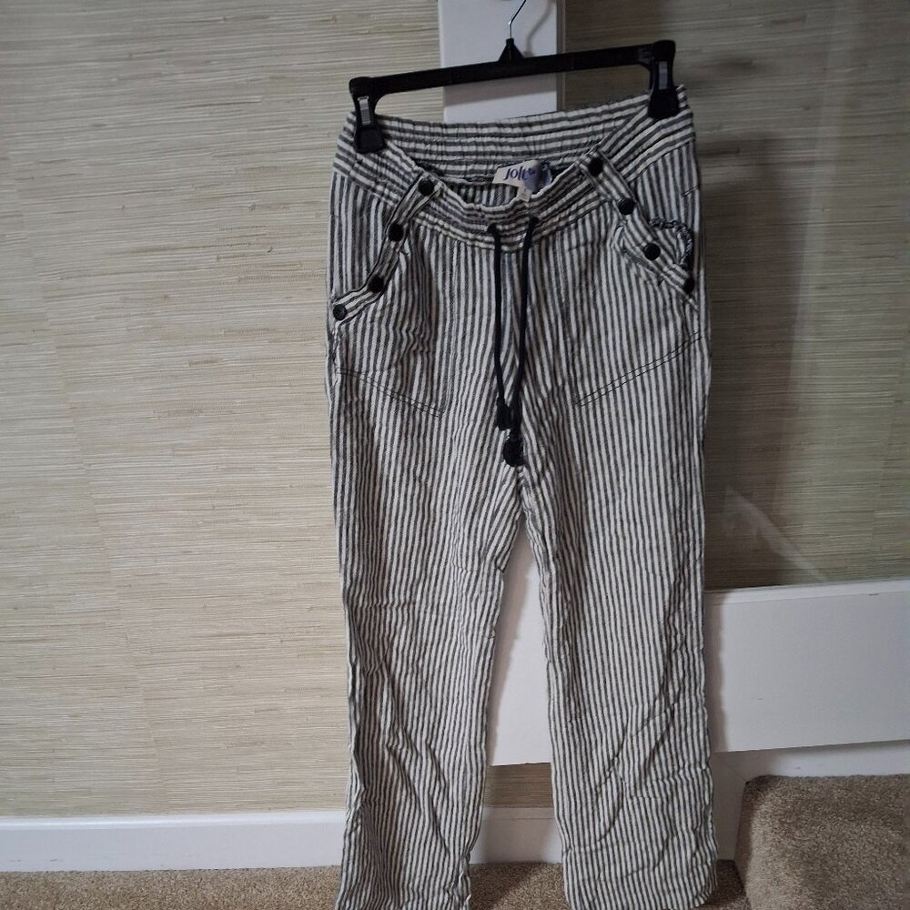 Pin-stripped Navy/White Palazzo Pants